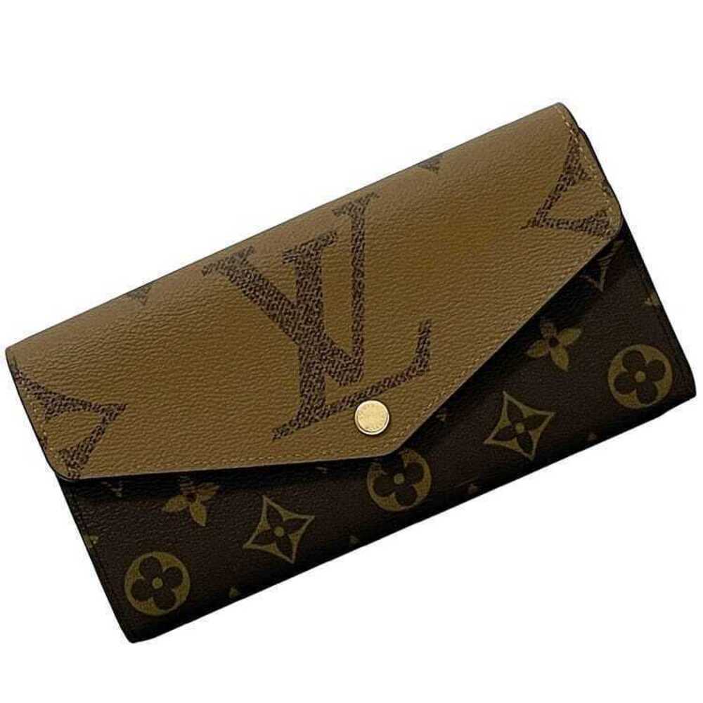 Louis Vuitton Bifold Long Wallet Portefeuille Sarah Monogram Giant Canvas Brown